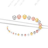 10PCS 925 Sterling Silver Loose Beads Positioning Light Body Septum Bracelet DIY
