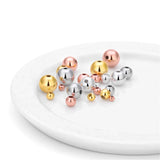 10PCS 925 Sterling Silver Loose Beads Positioning Light Body Septum Bracelet DIY