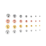 10PCS 925 Sterling Silver Loose Beads Positioning Light Body Septum Bracelet DIY