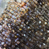 Morganite Green Apatite Lavender Amethyst Moonstone Cube Beads
