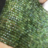 Morganite Green Apatite Lavender Amethyst Moonstone Cube Beads