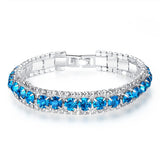 DIY Plated Zircon Multicolor Crystal Bracelet