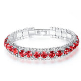 DIY Plated Zircon Multicolor Crystal Bracelet