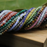 2mm Natural Crystal Jade Agate Bead Hairpin Material Diy Necklace Accessories