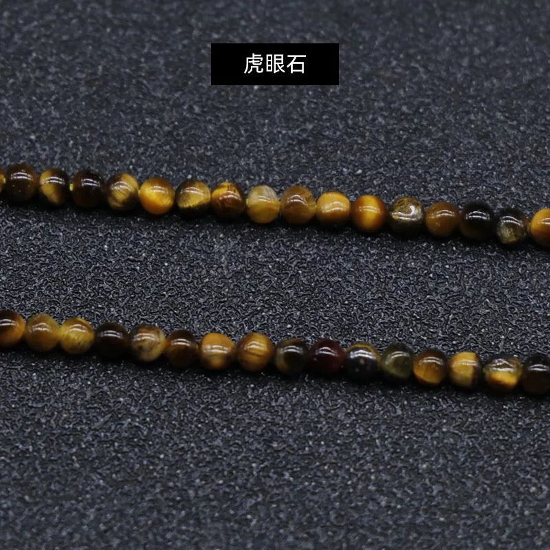 2mm Natural Crystal Jade Agate Bead Hairpin Material Diy Necklace Accessories
