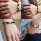 Natural 11-12mm Freshwater Pearl Silicone Bracelet 190mm