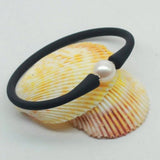 Natural 11-12mm Freshwater Pearl Silicone Bracelet 190mm