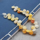 32 Beads Natural Gate Fluorite Aventurine Yellow Jade Rose Quartz Gemstone Beads