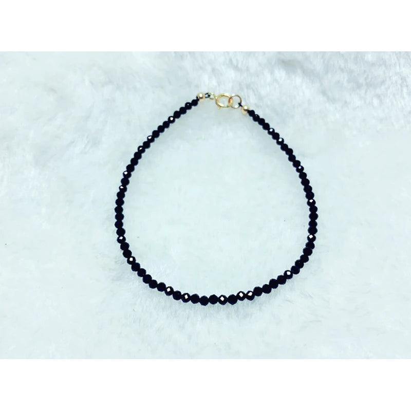 3mm Tourmaline Garnet Faceted Red Green Spinel Sand Bracelet