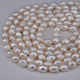 60in Natural Freshwater Pearl 9x12mm Baroque Beads Necklace