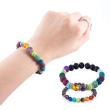 8mm Volcanic Stone Chakra Beads Natural Stone Boxed Beaded Jewelry