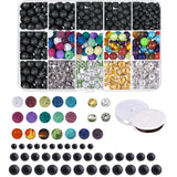 8mm Volcanic Stone Chakra Beads Natural Stone Boxed Beaded Jewelry