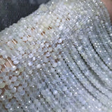 Moonstone Faceted Roundel Gemstone Beads for Jewelry Making
