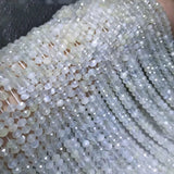 Moonstone Faceted Roundel Gemstone Beads for Jewelry Making