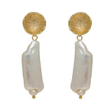 Baroque Keshi Pearl Earrings 14K Filled Hook