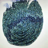 Green Tourmaline Gemstone Beads 3-3.5mm Faceted Round 15inch