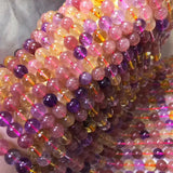 Natural Gemstone Beads 6-10mm Hair Crystal Strawberry Mixed 15inch