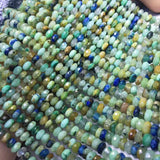 Lapis Chrysocolla 4x7mm Faceted Roundel Gemstone Beads 15inch