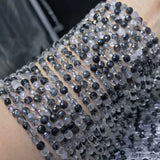 Rutilated Quartz Faceted Coin Beads for Silver 925 Jewelry Making