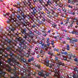 Sri Lankan Sapphire 3-3.5mm Beads Faceted Round 15inch
