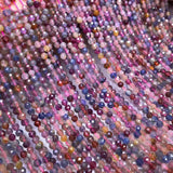 Sri Lankan Sapphire 3-3.5mm Beads Faceted Round 15inch