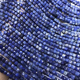 Sri Lankan Sapphire 4x4.5mm Faceted Cube Beads for Silver 925 Jewelry