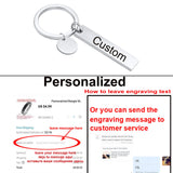 Personalized Stainless Steel Keychain for Family Lover