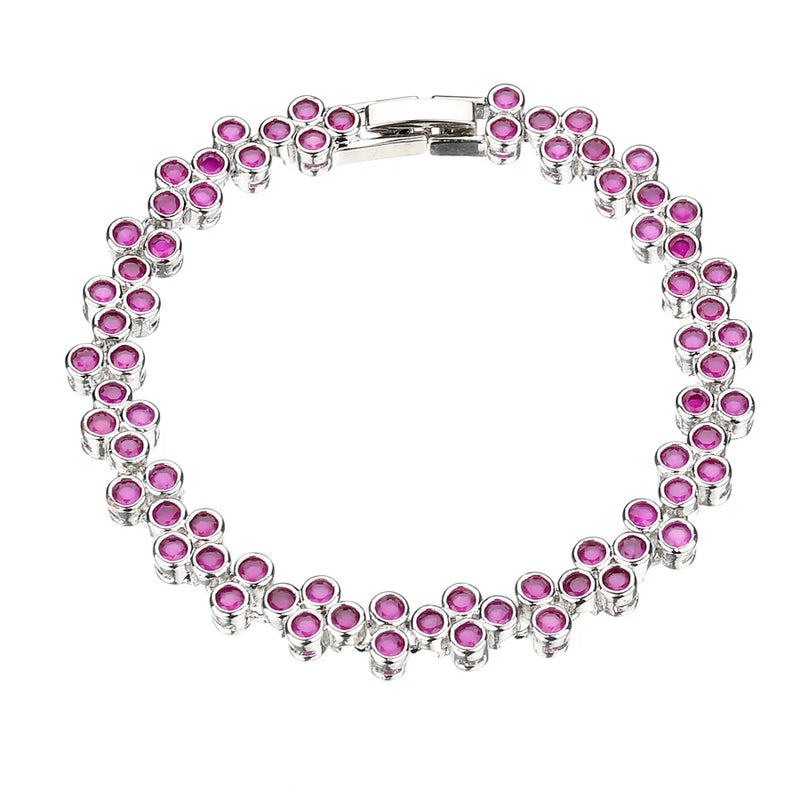 Round Shape Tennis Bracelet for Women - Bijoux Jewelry Gift