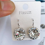 Bella Crystal Dangle Earrings For Women From Austria Round Earrings