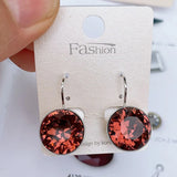 Bella Crystal Dangle Earrings For Women From Austria Round Earrings
