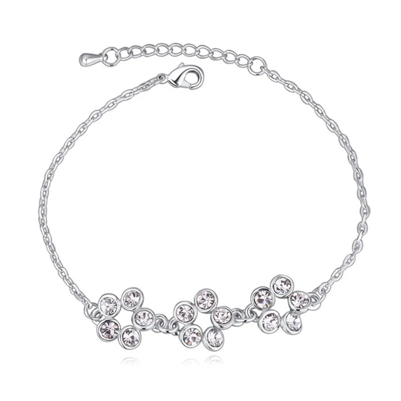 Flower Shape Hand Bracelets Jewelry Bracelets Argents Pour Femmes