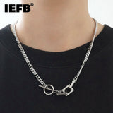 IEFB Pendant Necklace Steel Accessories Autumn Temperament