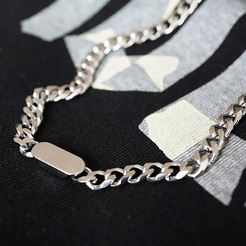 IEFB Steel Round Square Chain Men Necklace