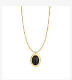 Vintage Pendant Necklace for Women Golden Choker Chain Retro French Jewelry
