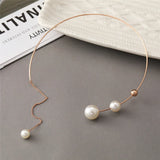 Pearl Choker Necklace Clavicle Chain for Women