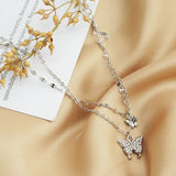 Silver Chain Anklet Butterfly Pendant Leg Bracelet Women's Leg Jewelry