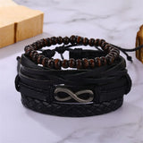 Woven Bracelets Leather Set Men Women Braided Bangle Jewelry