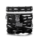 Woven Bracelets Leather Set Men Women Braided Bangle Jewelry