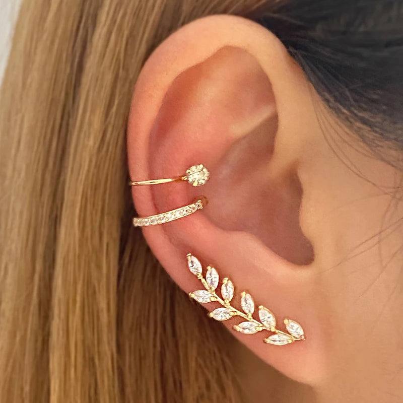 Bohemian Crystal Ear Cuff Wrap Clip Earrings For Women