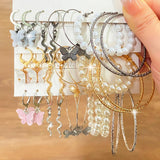 Bohemian Pearl Butterfly Earrings - Snake Circle Accessory