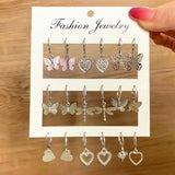 Bohemian Pearl Butterfly Earrings - Snake Circle Accessory