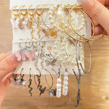 Bohemian Pearl Butterfly Earrings - Snake Circle Accessory