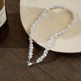 Heart Pendant Pearl Chain Choker Bridal Necklace