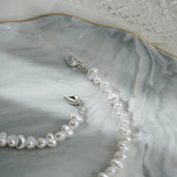Heart Pendant Pearl Chain Choker Bridal Necklace
