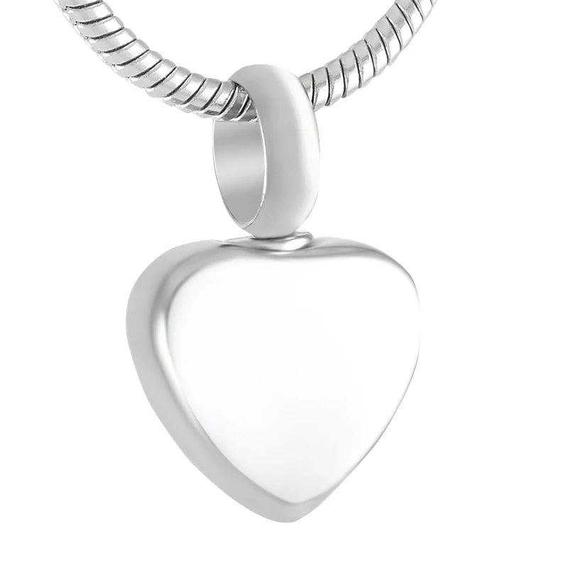 316L Stainless Steel Heart Cremation Urn Necklace for Women