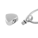 316L Stainless Steel Heart Cremation Urn Necklace for Women