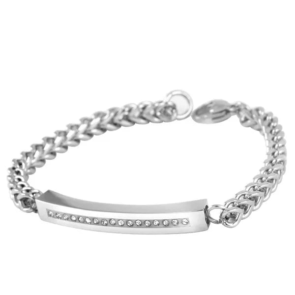 316L stainless steel Cremation Jewelry Bracelet with Crystal Bangle DIY part