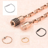 Stainless Steel Leather Cremation Urn Bangle Ashes Locket Bracelet