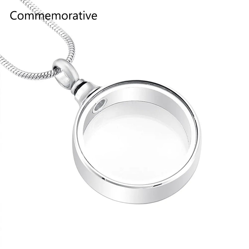 Glass Urn Locket Cremation Jewelry Memorial Necklace For Ashes