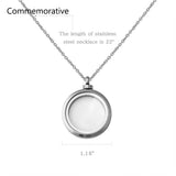 Glass Urn Locket Cremation Jewelry Memorial Necklace For Ashes